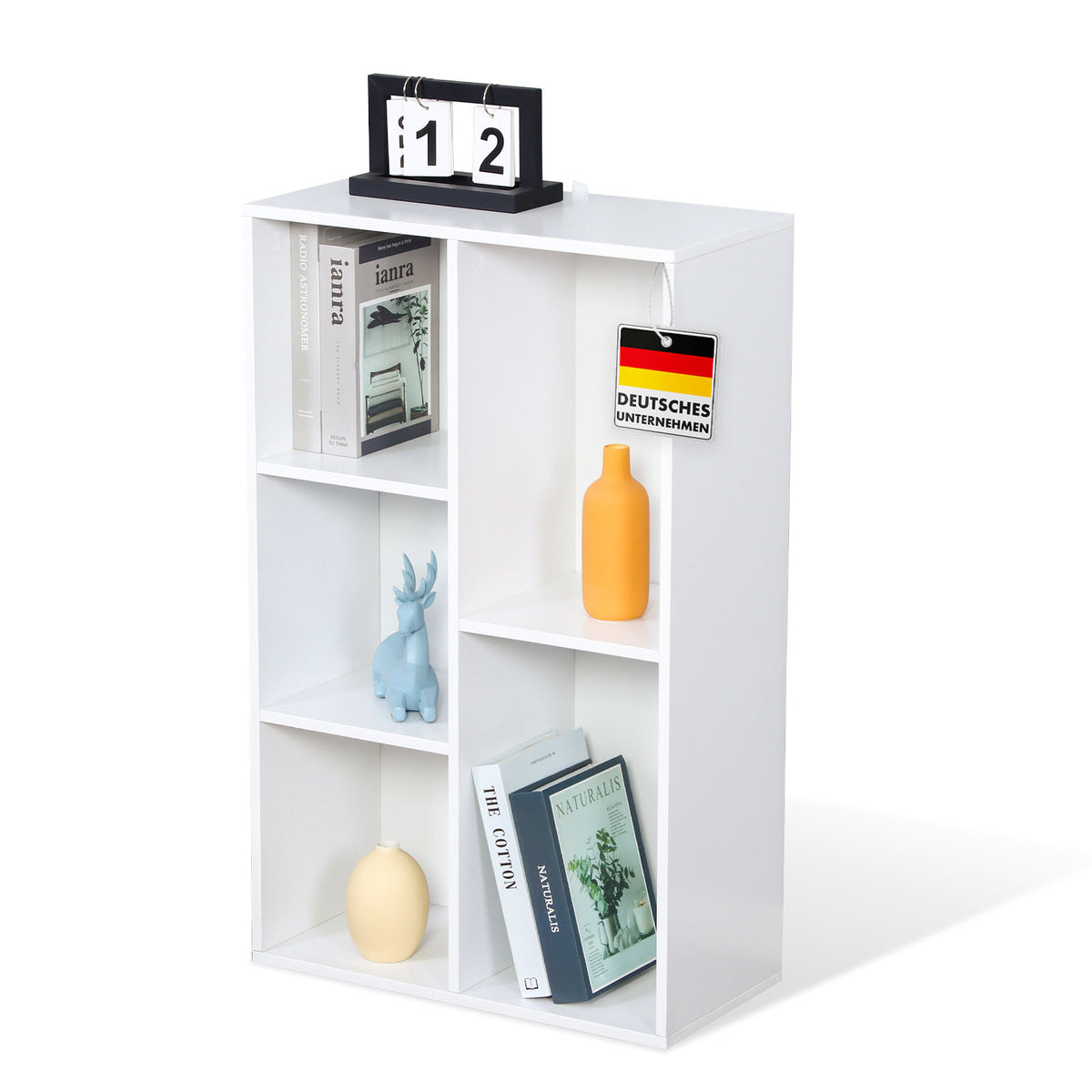 F1_Weiß - 50 x 24 x 80 cm - 5 Fächer