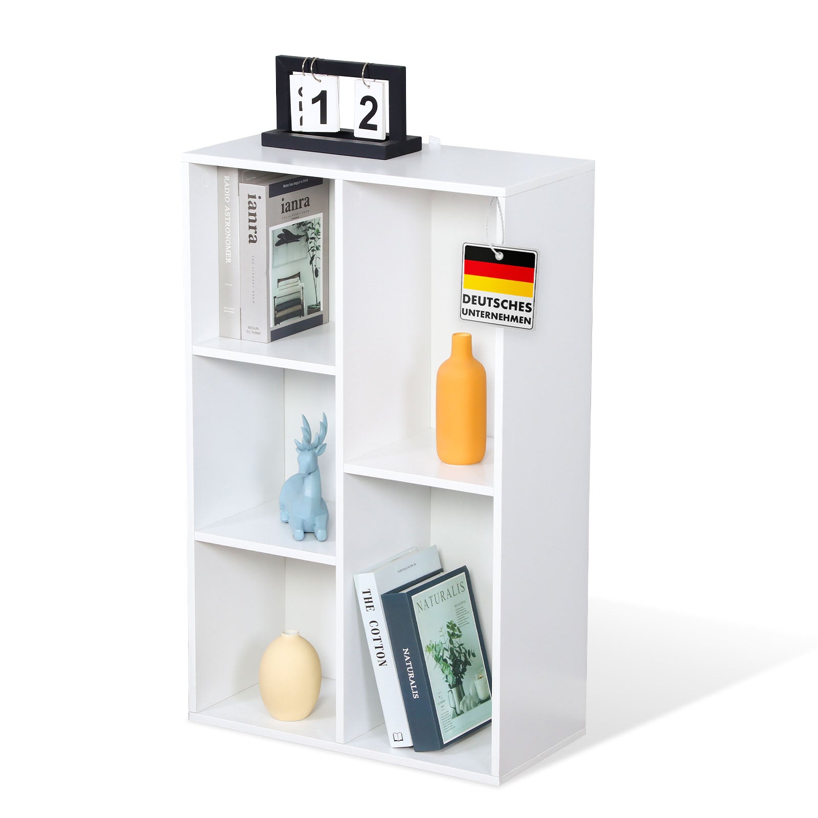 F1_Weiß, 50 x 24 x 80 cm, 5 Fächer