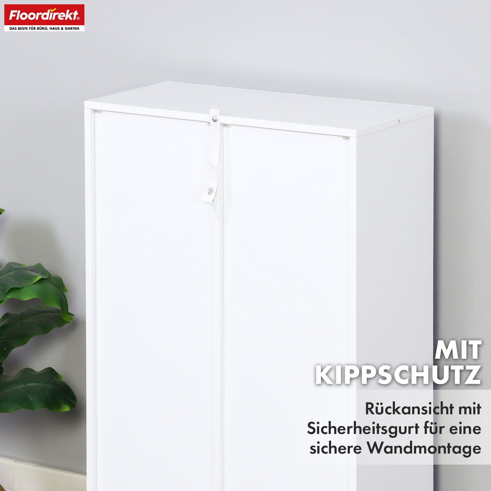 T6_Weiß, 50 x 24 x 80 cm, 5 Fächer