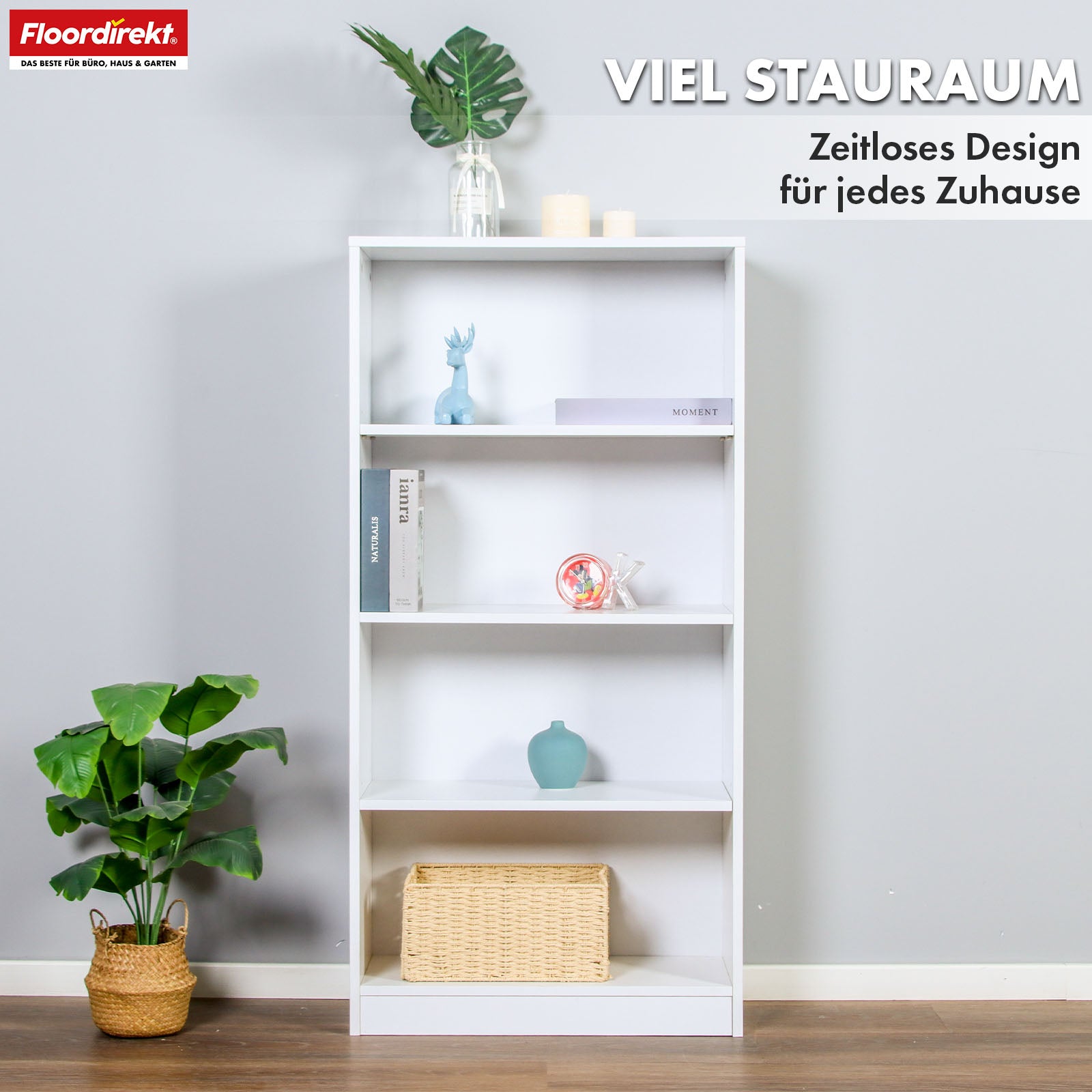 T3_Weiß, 60 x 24 x 121.5 cm (4 Etagen)
