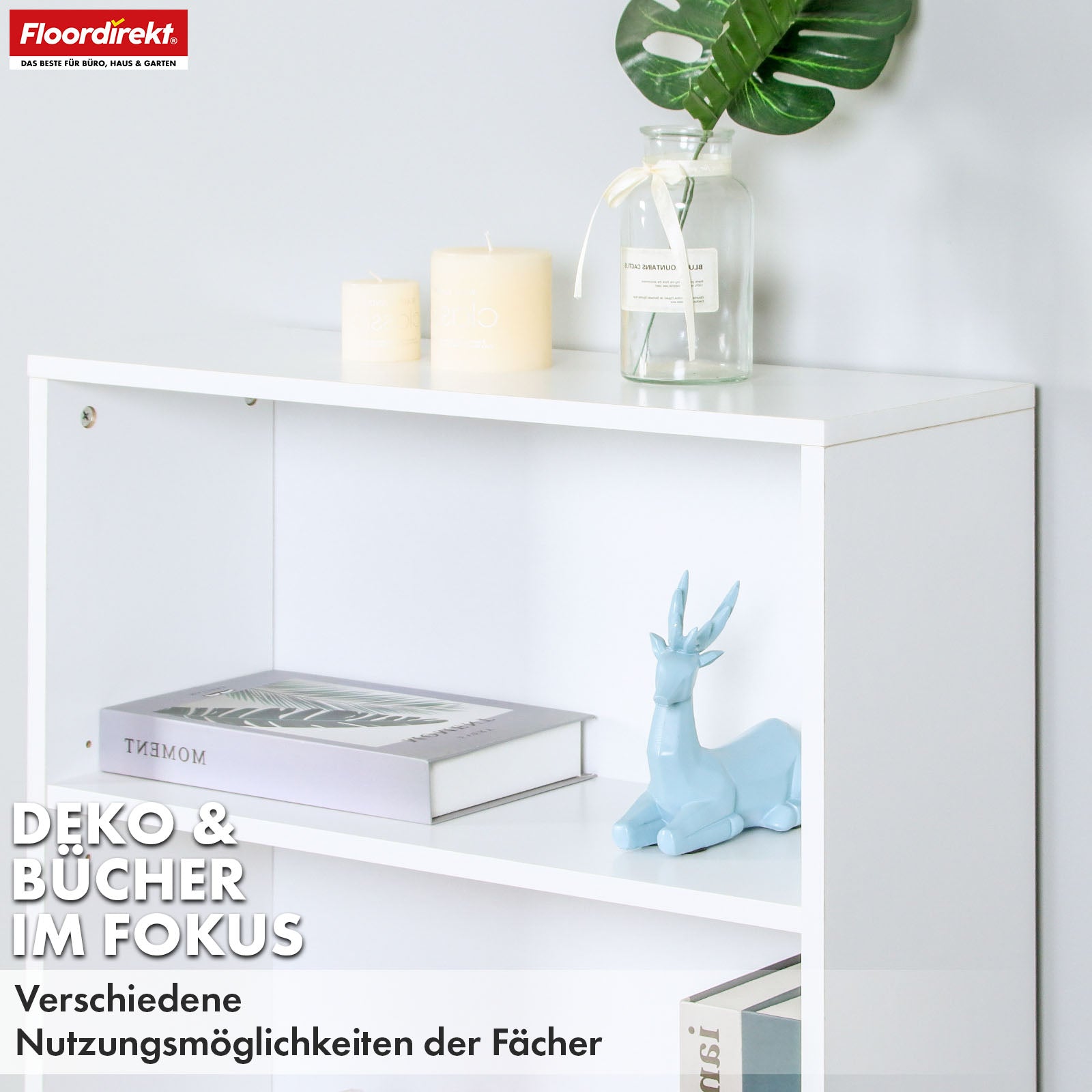 T5_Weiß, 60 x 24 x 121.5 cm (4 Etagen)