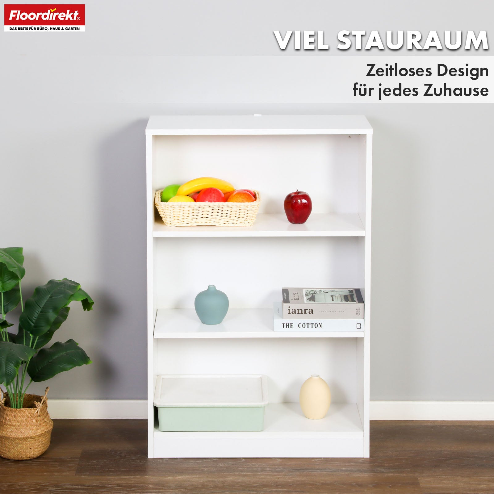 T3_Weiß, 60 x 24 x 93 cm (3 Etagen)