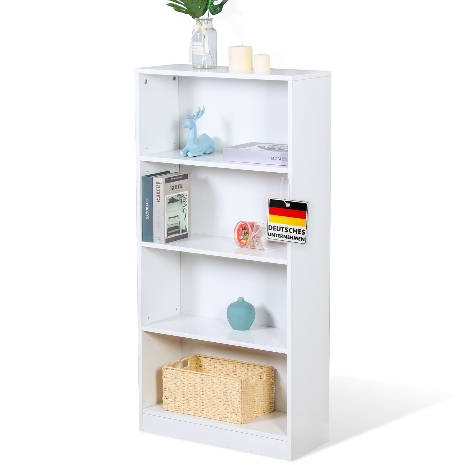 F1_Weiß, 60 x 24 x 121.5 cm (4 Etagen)