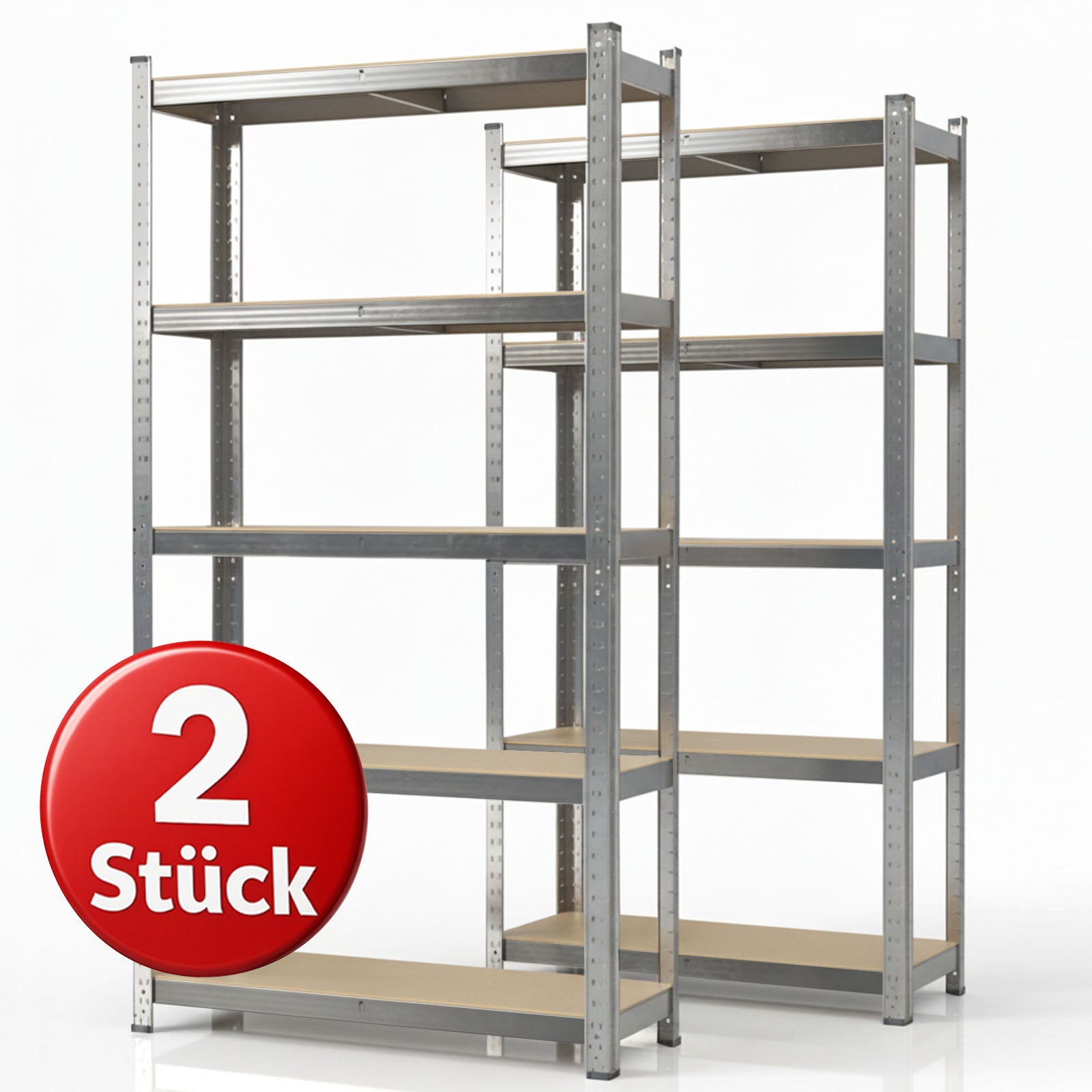 Schwerlastregal Lakota | 2er Set | Traglast bis 875 kg | Individuell einsetzbar