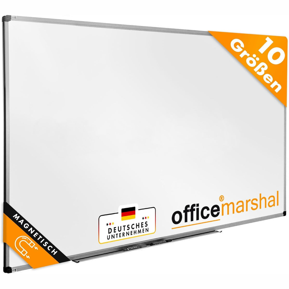 Office Marshal Whiteboard - Profi Magnetboard, Lackiert, Kratzfest & Magnethaftend
