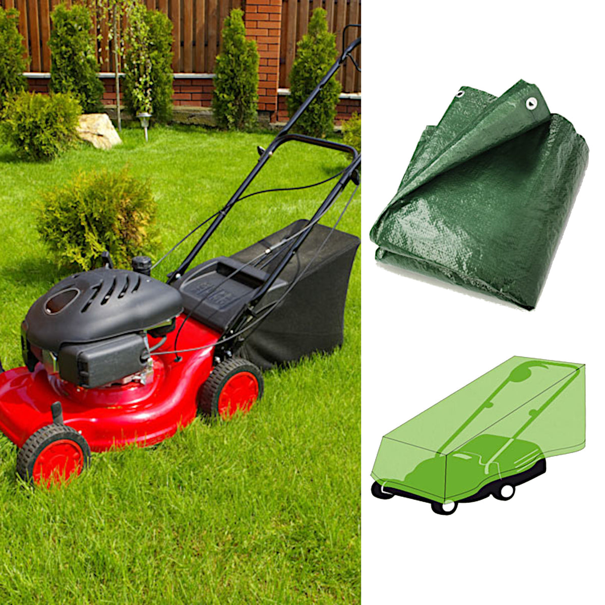 Schutzhülle Rasenmäher | 103 x 97 x 50 cm | Grün