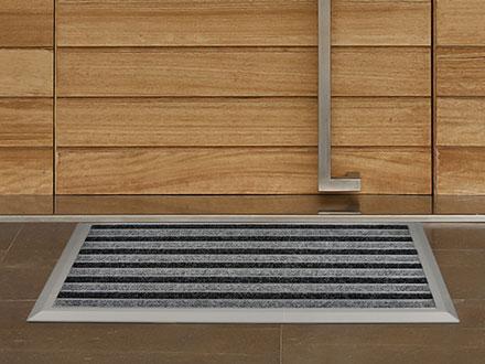 Fußmatte Türvorleger Schmurzfangmatte JUMBY, ANRO, Rechteck, Höhe: 8 mm,  Weich - Streifen Größe 40x60cm