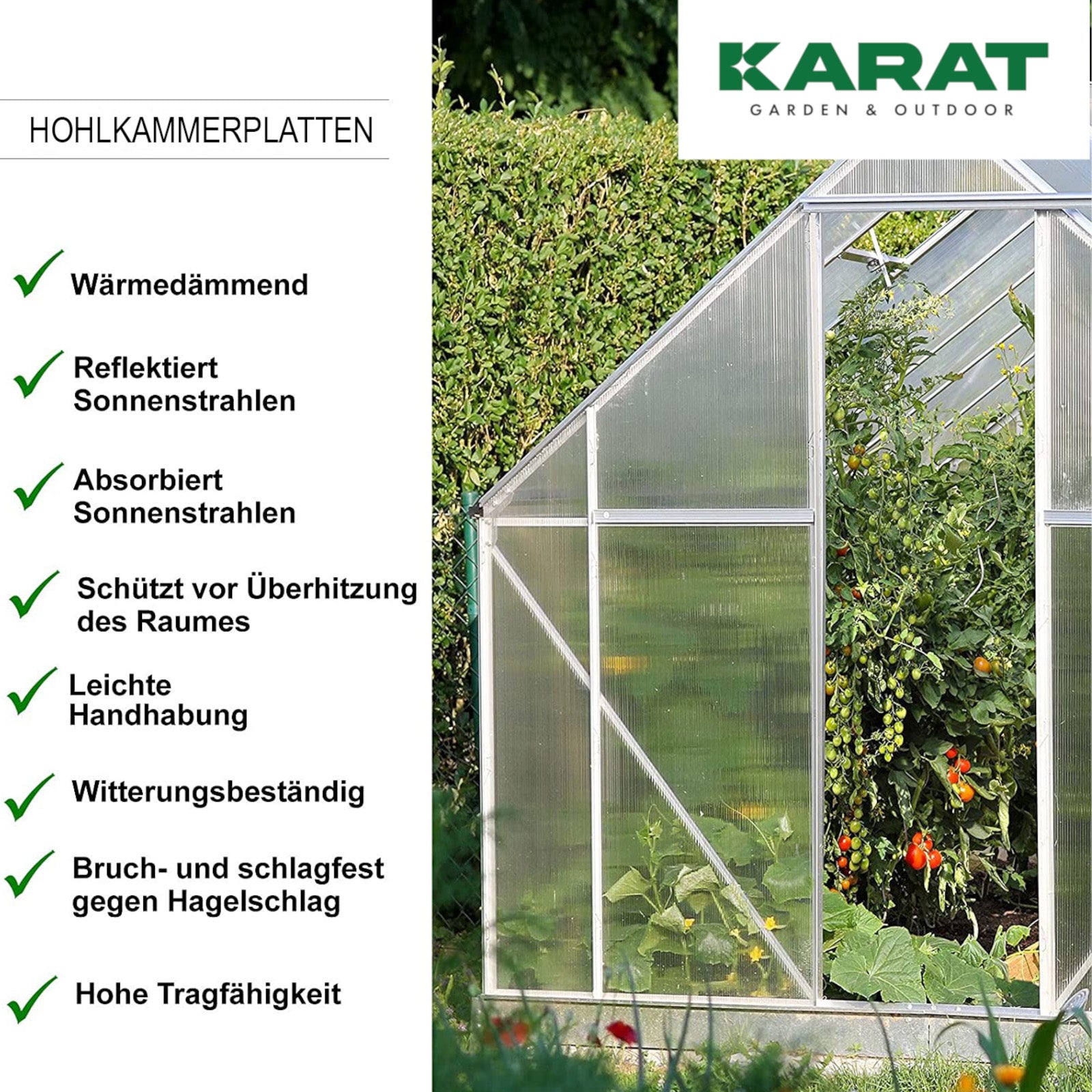 Doppelstegplatten Set | Sera | 14er Set Doppelstegplatten & Verbinder | Polycarbonat | Stärke 4 mm | 60,5 x 121 cm