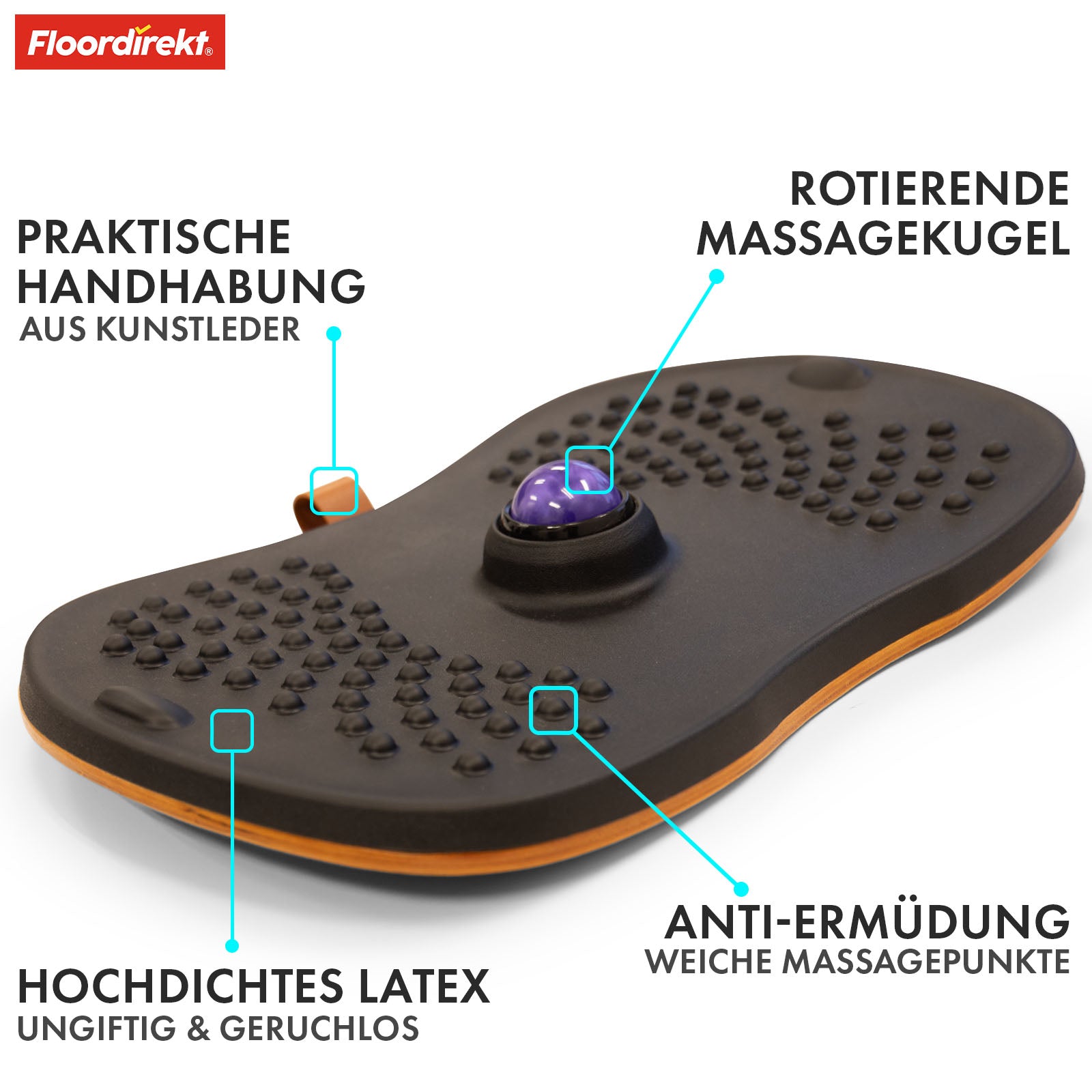 Ovale schuimrubberen balanspads, stabiel fitness-oefenkussen, draagbaar gymnastiektrainer-board van thermoplastisch elastomeren, antislip, perfect voor fysiotherapie, pilates, krachttraining, blauw Ovale schuimrubberen balanspads, stabiel fitness-oefenkussen, draagbaar gymnastiektrainer-board van thermoplastisch elastomeren, antislip, perfect voor fysiotherapie, pilates, krachttraining, blauw