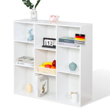 F1_Weiß, 97,7 x 30 x 97,7 cm, 9 Fächer