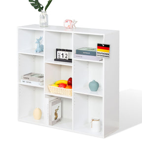 F1_Weiß, 97,7 x 30 x 97,7 cm, 9 Fächer