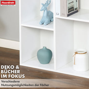 T5_Weiß, 97,7 x 30 x 97,7 cm, 9 Fächer