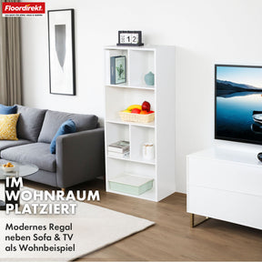 A1_Weiß, 50 x 29 x 121 cm, 6 Fächer