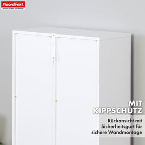 T6_Weiß, 59,6 x 29 x 108 cm, 7 Fächer
