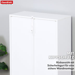 T6_Weiß, 59,6 x 29 x 59,8 cm, 4 Fächer
