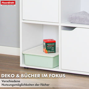 T5_Weiß, 60 x 30 x 120,5 cm, 8 Fächer