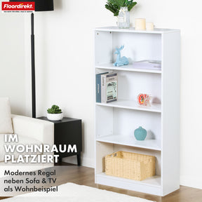 A1_Weiß, 60 x 24 x 121.5 cm (4 Etagen)
