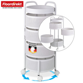 F1_Weiß - 28 x 28 x 72 cm (5 Etagen)