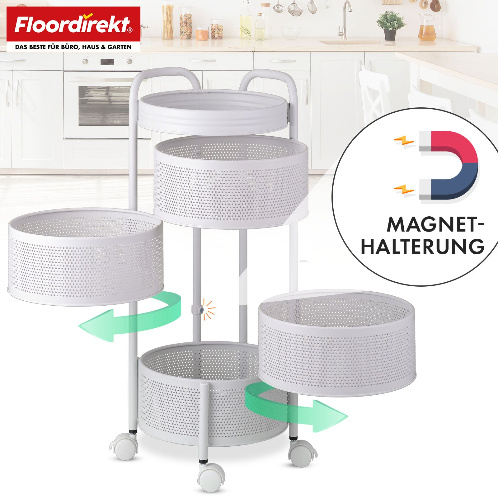 T4_Weiß - 28 x 28 x 72 cm (5 Etagen)