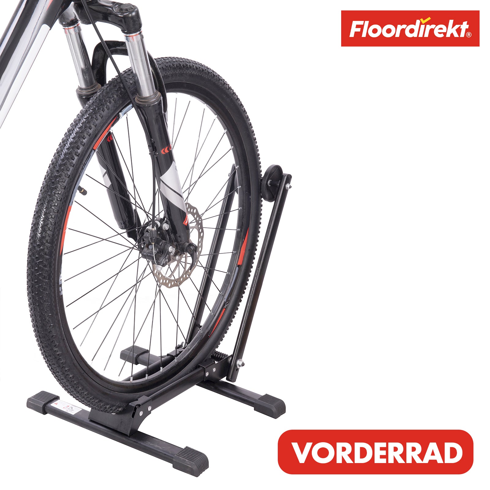 Fahrradständer Bodenparker | Finn | Faltbarer Stahlständer für Räder von 20" bis 29" | Platzsparend und Stabil