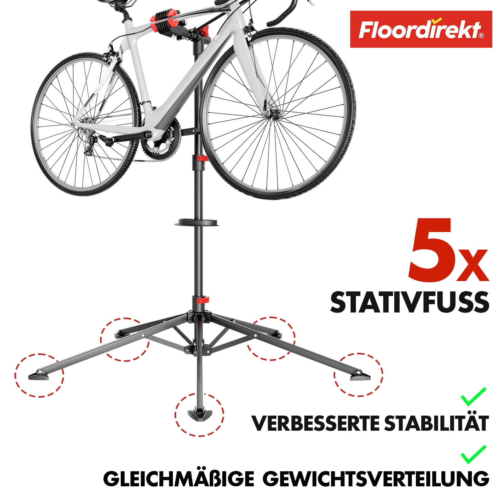 Fahrrad Montageständer | Lois | Höhenverstellbar und individuell anpassbar | Tragkraft bis 30 kg