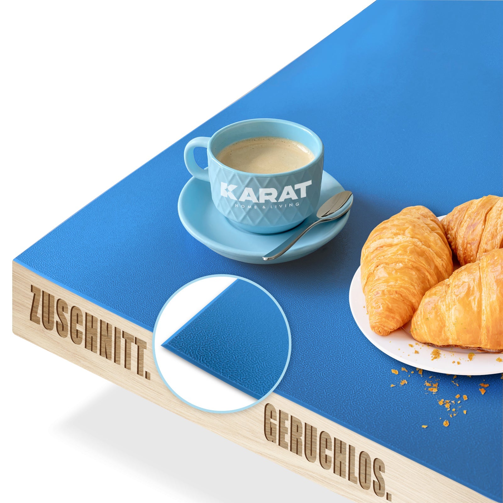 ✂ Tischfolie in verschiedenen Farben mit abgeschrägter Kante | Empire | Langlebig und einfach zu reinigen | Individueller Zuschnitt