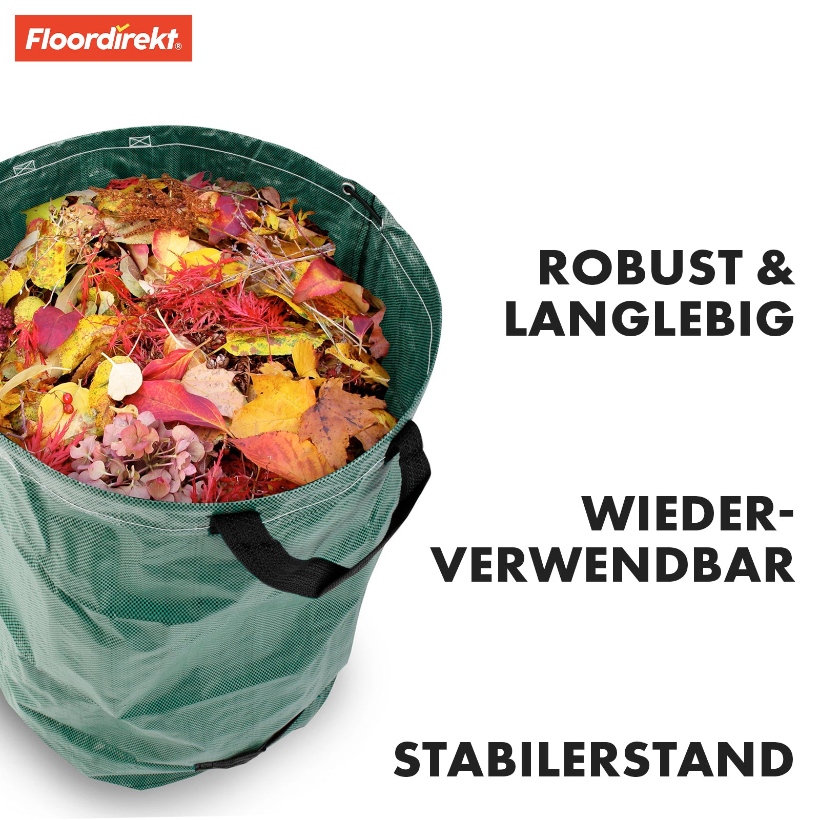 Gartenabfallsack 3er Set | Vielseitige Lösung für Gartenabfälle und Aufbewahrung | Stabil, Selbststehend & Wasserabweisend