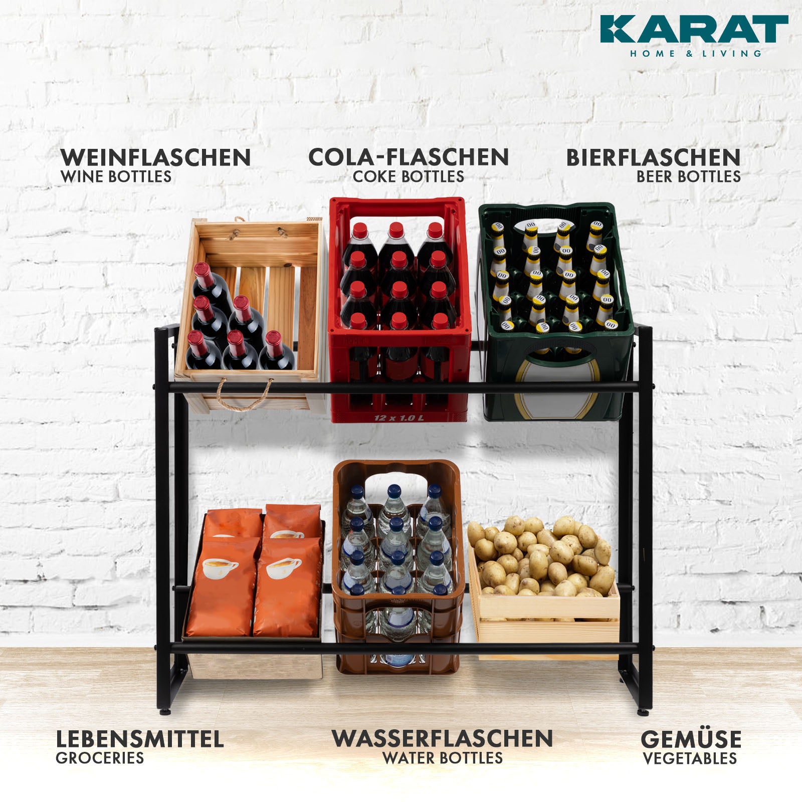 Flaschenkastenständer Kenji