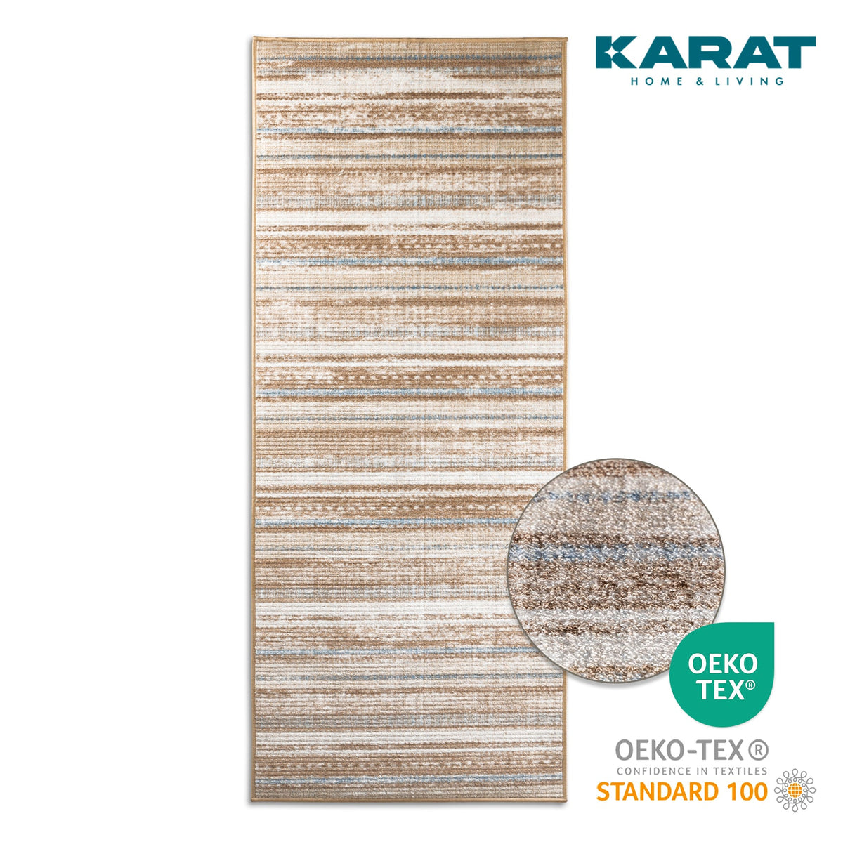 ✂ Teppich-Läufer nach Maß | Amalfi | Moderner Wohnteppich | Breite: 80 cm