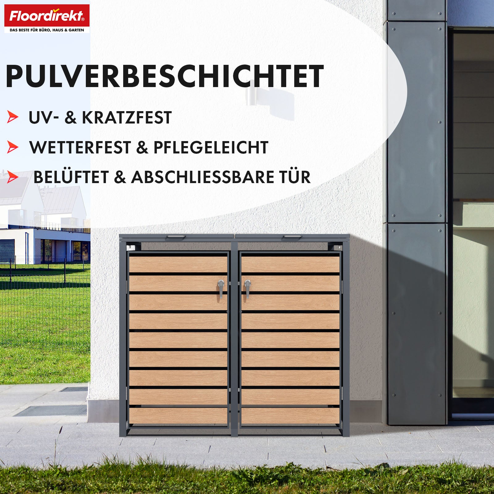 T2_Anthrazit mit Holzdekor, für 2 Tonnen