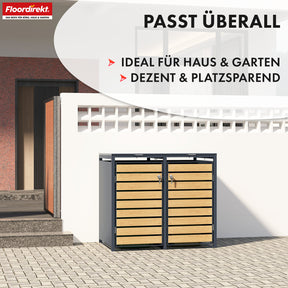 T6_Anthrazit mit Holzdekor, für 2 Tonnen