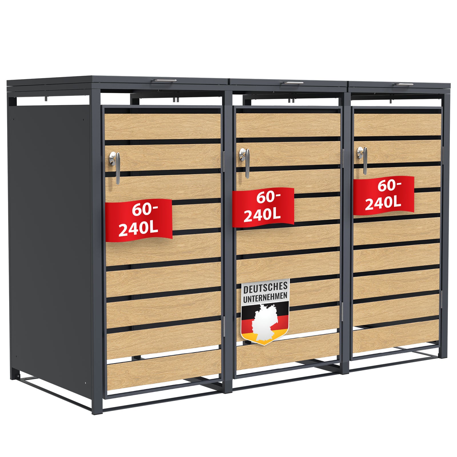 F1_Anthrazit mit Holzdekor, für 3 Tonnen