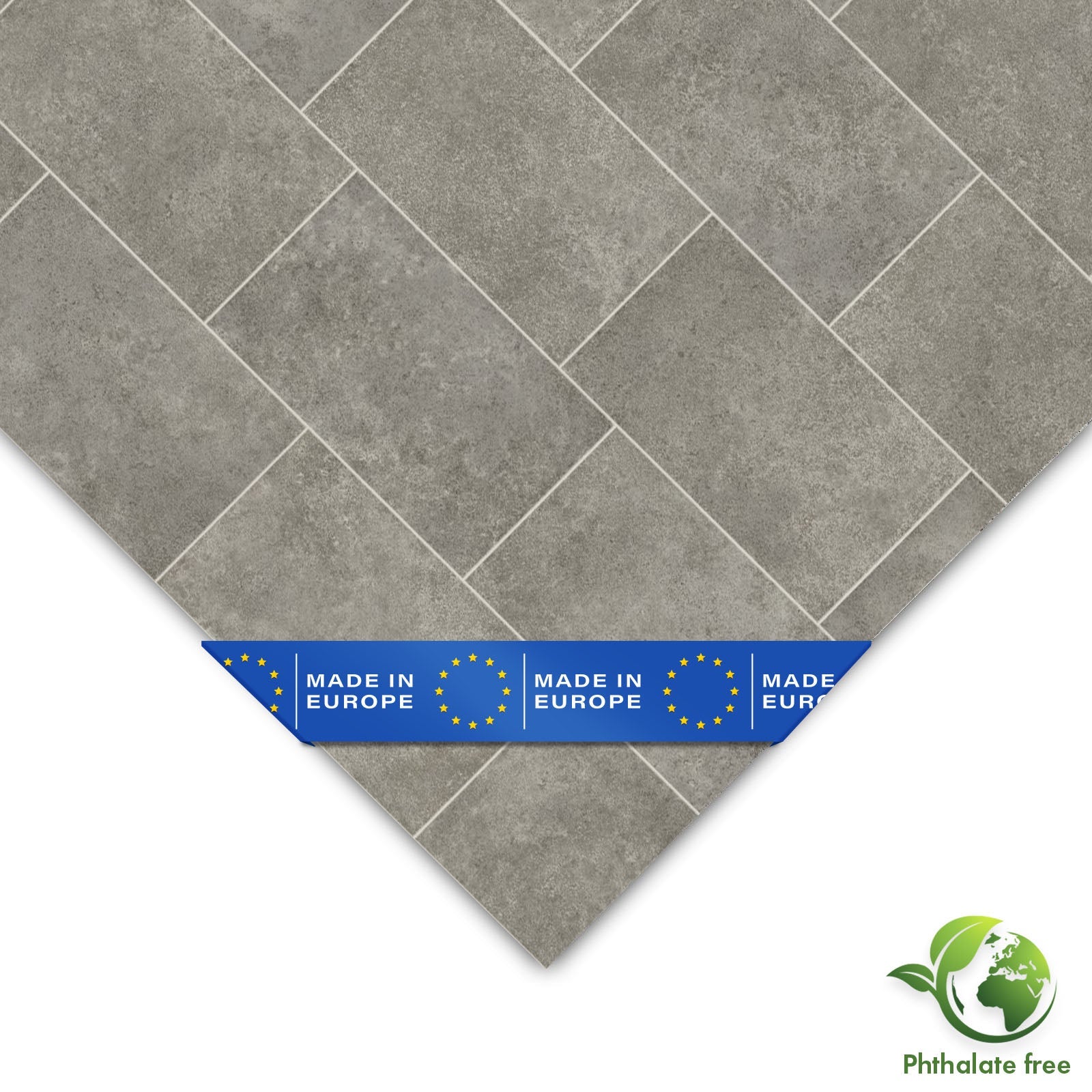 ✂ CV-Belag | Kent 968M | Strapazierfähiger Vinylboden in realistischer Steinfliesenoptik für Küche, Bad & Wohnbereich