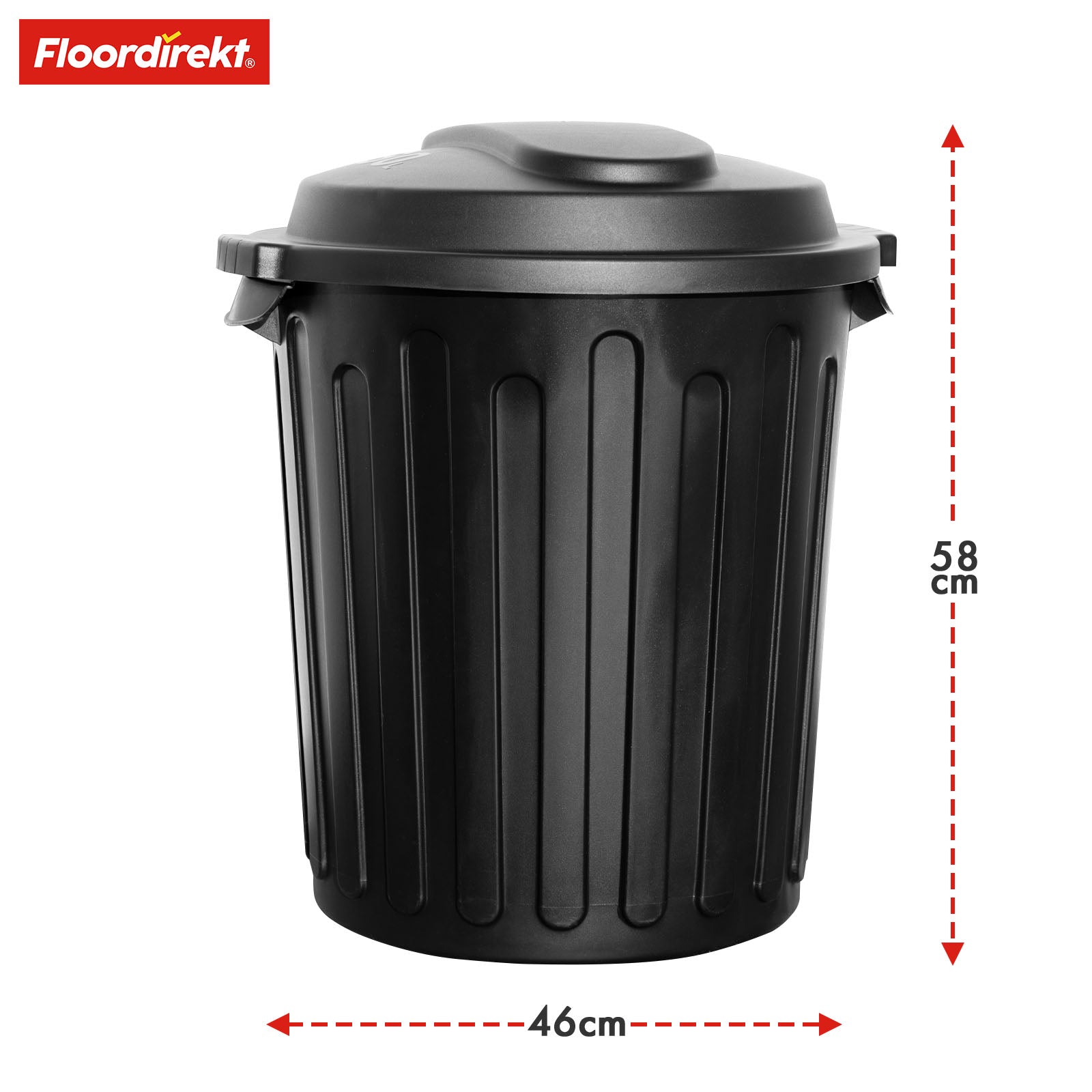 Mülleimer | Robin | 60L Abfalleimer mit Deckel