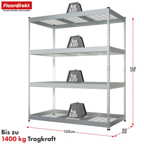 T1_Verzinkt - 160 x 150 x 80 cm - 4 Etagen