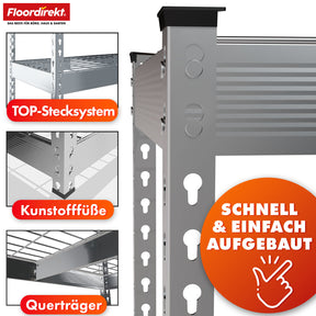 T3_Verzinkt - 160 x 150 x 80 cm - 4 Etagen