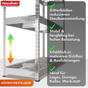 T4_Verzinkt - 160 x 150 x 80 cm - 4 Etagen
