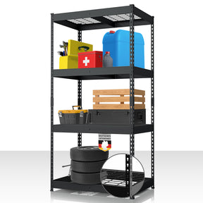 F1_Schwarz - 180 x 90 x 60 cm - 4 Etagen
