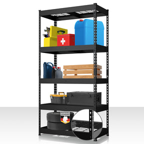 F1_Schwarz - 180 x 90 x 45 cm - 5 Etagen