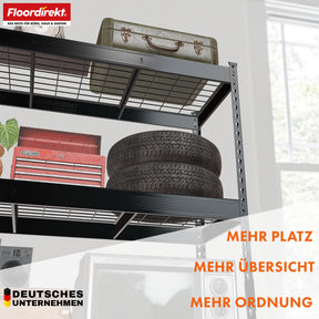 T5_Schwarz - 180 x 120 x 60 cm - 4 Etagen