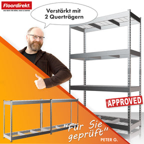 T6_Verzinkt - 180 x 120 x 45 cm - 4 Etagen