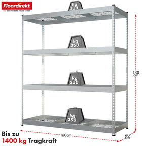 T1_Verzinkt - 180 x 160 x 60 cm - 4 Etagen