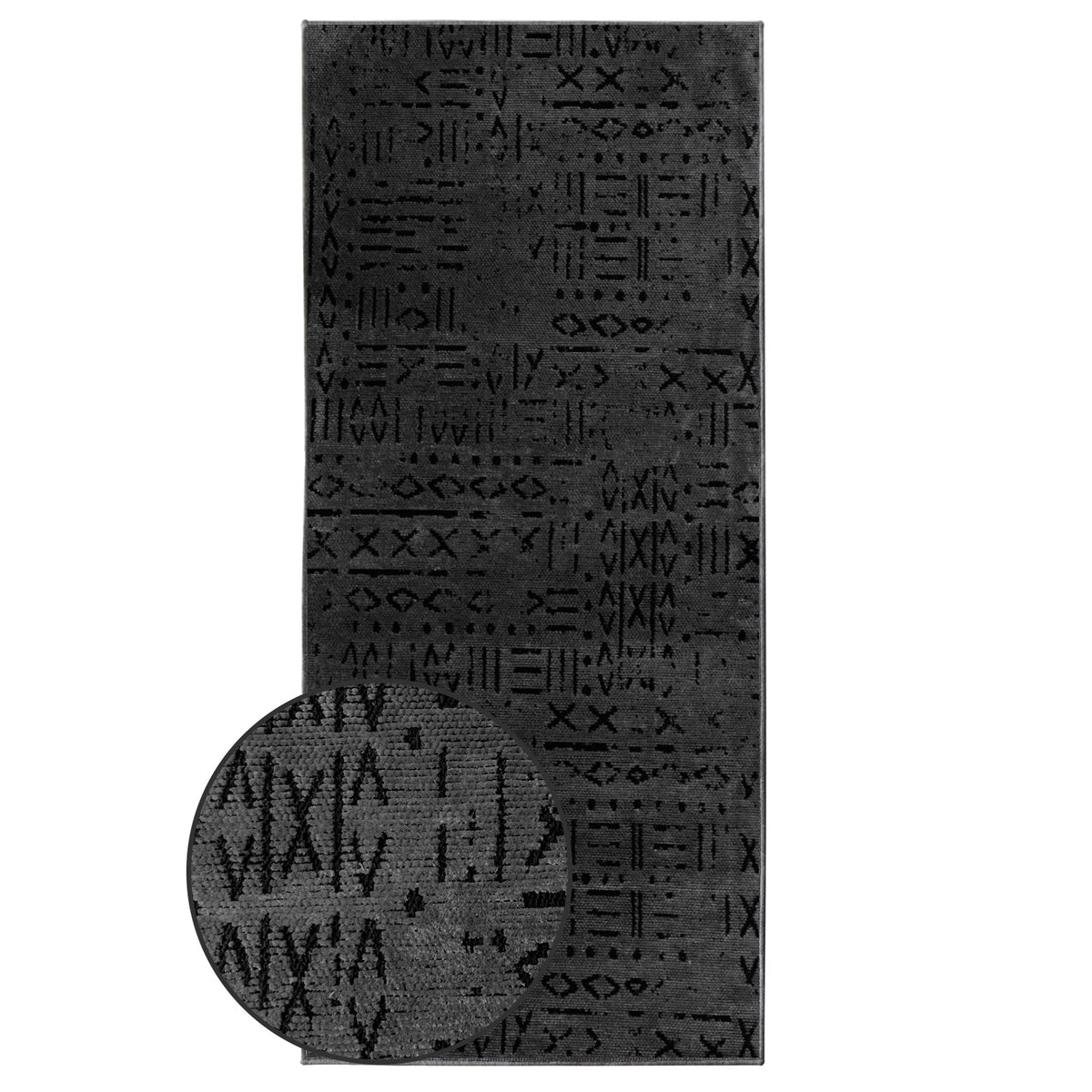 ✂ Teppich-Läufer auf Maß | Vena | Hochwertige Jacquard Weberei mit Muster | Angenehm weicher Baumwoll-Flor | Erhältlich in vielen Farben