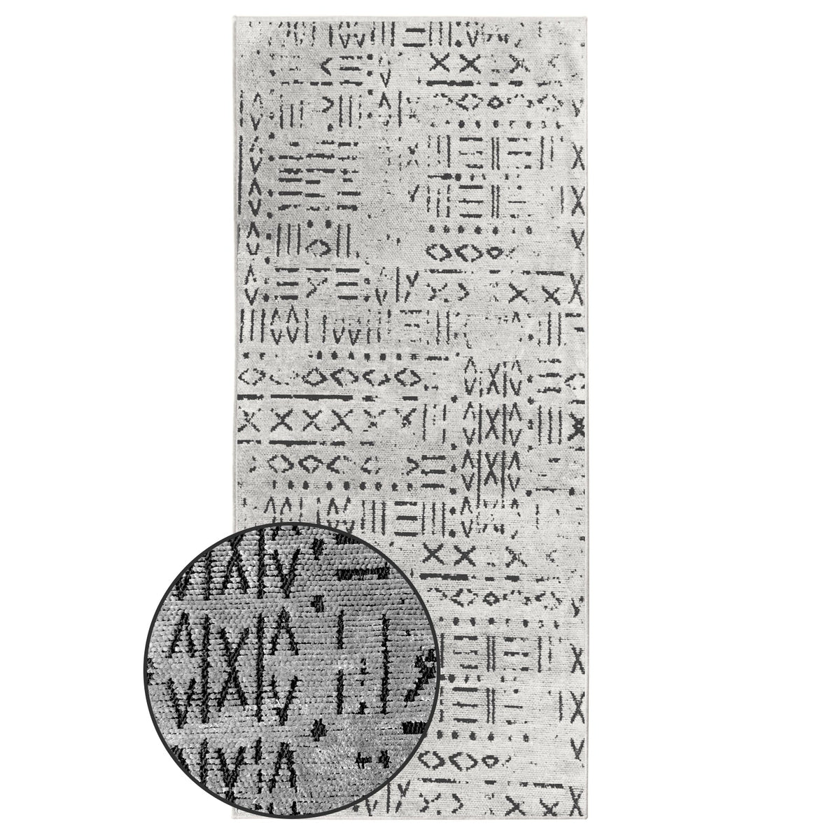 ✂ Teppich-Läufer auf Maß | Vena | Hochwertige Jacquard Weberei mit Muster | Angenehm weicher Baumwoll-Flor | Erhältlich in vielen Farben