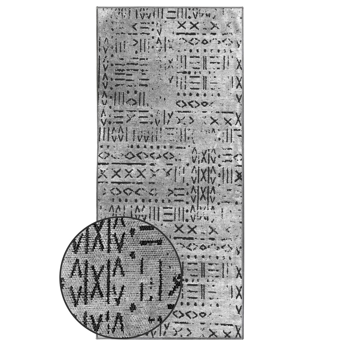 ✂ Teppich-Läufer auf Maß | Vena | Hochwertige Jacquard Weberei mit Muster | Angenehm weicher Baumwoll-Flor | Erhältlich in vielen Farben