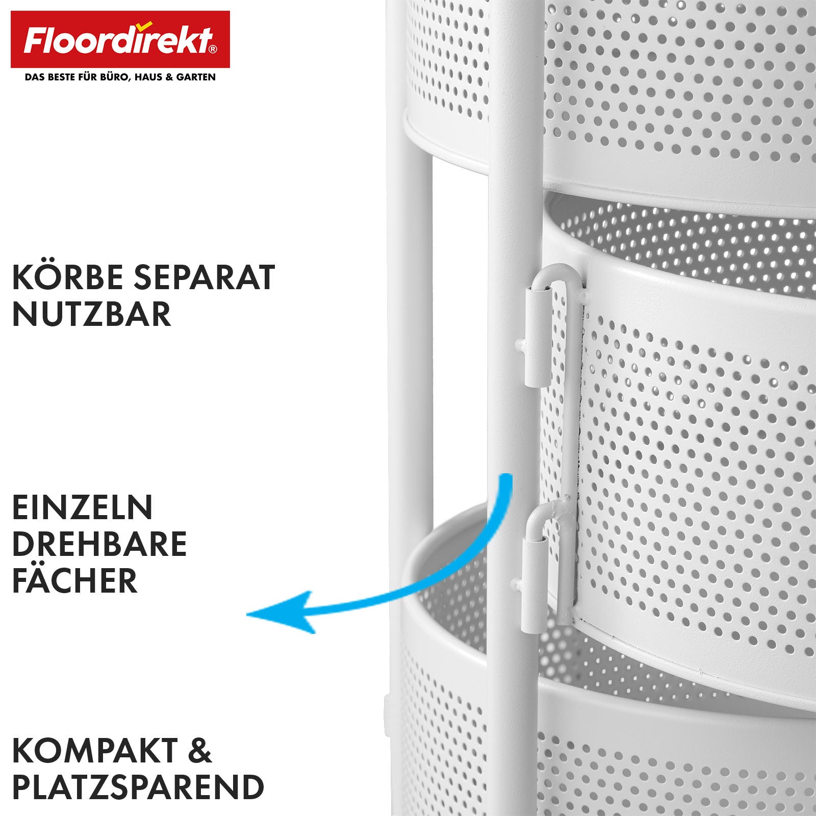 T2_Weiß - 28 x 28 x 43 cm (3 Etagen)