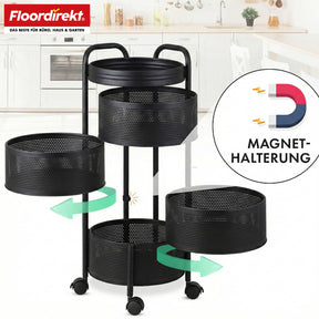 T4_Schwarz - 28 x 28 x 72 cm (5 Etagen)