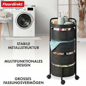 T5_Schwarz - 28 x 28 x 72 cm (5 Etagen)