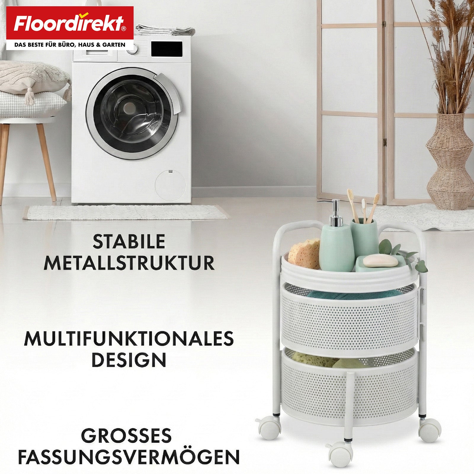 T5_Weiß - 28 x 28 x 43 cm (3 Etagen)