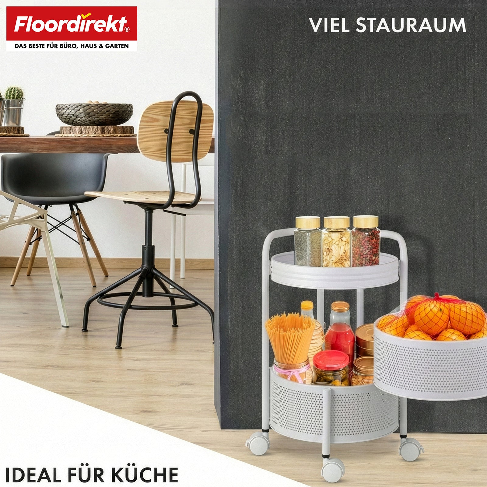 T6_Weiß - 28 x 28 x 43 cm (3 Etagen)